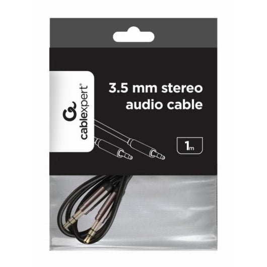 Audiokabel Gembird CCAP-444-1M 3.5mm Stecker zu Stecker 1m Schwarz