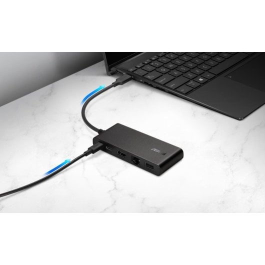 Dock USB-C ASUS Dual 4K DC201 100W Negro USB 3.2 Gen 2 10Gbps Ethernet 1Gbps