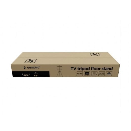 Soporte TV Gembird TVS-65S-01 Base Giratoria Gestión Cables 32-65" 32kg 600x400mm Negro/Madera
