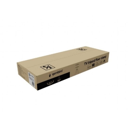 Soporte TV Gembird TVS-65S-01 Base Giratoria Gestión Cables 32-65" 32kg 600x400mm Negro/Madera