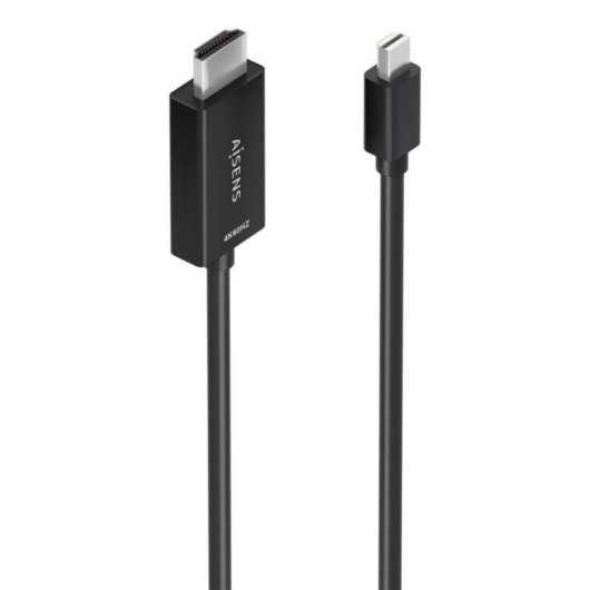 Cable conversor Aisens A125-0886 Mini DisplayPort a HDMI 4K@60Hz 1m Negro cobre alta pureza