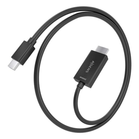 Cable conversor Aisens A125-0886 Mini DisplayPort a HDMI 4K@60Hz 1m Negro cobre alta pureza