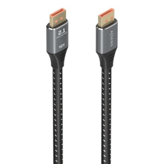 Cable DisplayPort Aisens A158-0901 2.1 80Gbps 16K 1m Blindado OFC Negro