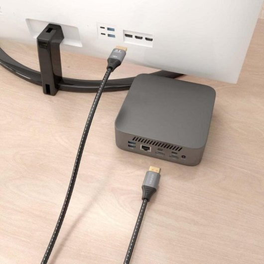 Cable DisplayPort Aisens A158-0901 2.1 80Gbps 16K 1m Blindado OFC Negro