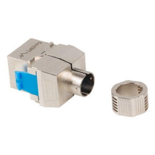 Conector RJ-45 Lanberg KSF8-4000 Hembra Plano Azul Plata LSA Fósforo/Bronce