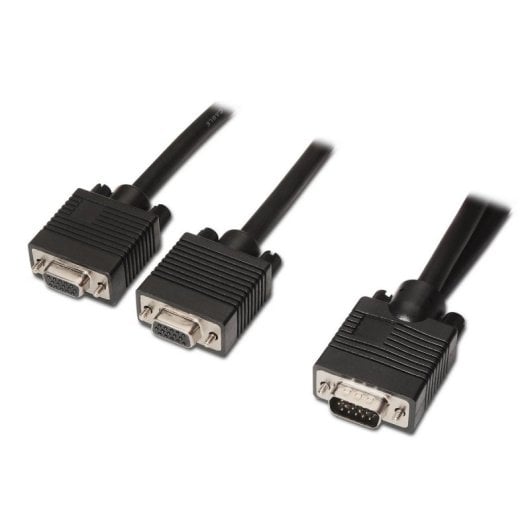 Câble SVGA AISENS A113-0081 0,45m Duplicateur de Signal 2048x1536 Noir