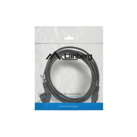 Netzkabel Lanberg CA-C5CA-11CC-003-BK 3m C5 Kupplung CEE7/7 Netzkabel Lanberg CA-C5CA-11CC-003-BK 3m C5 Kupplung CEE7/7