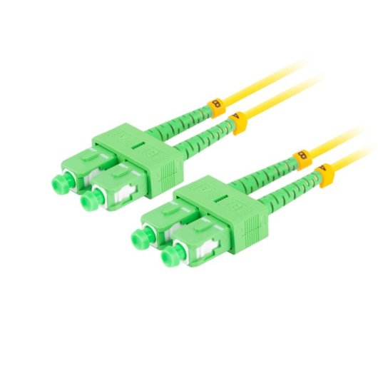 Latiguillo de fibra óptica Lanberg FO-SASA-SD11-0020-YE 2m G.657.A1 SC-SC duplex amarillo