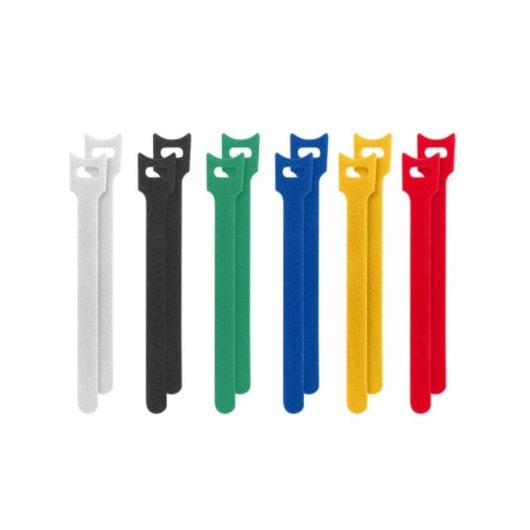Bridas Lanberg ORG01-MT150-MC6 Adherentes pour Câbles en Toile 150 mm, 12 pièces