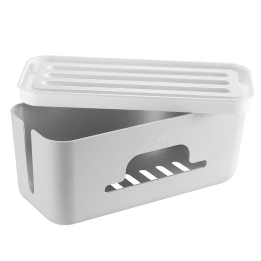 Caja organizadora de cables Ewent EW1569 ABS soporte tabletas ventilación 30,7x13,5x13cm blanca