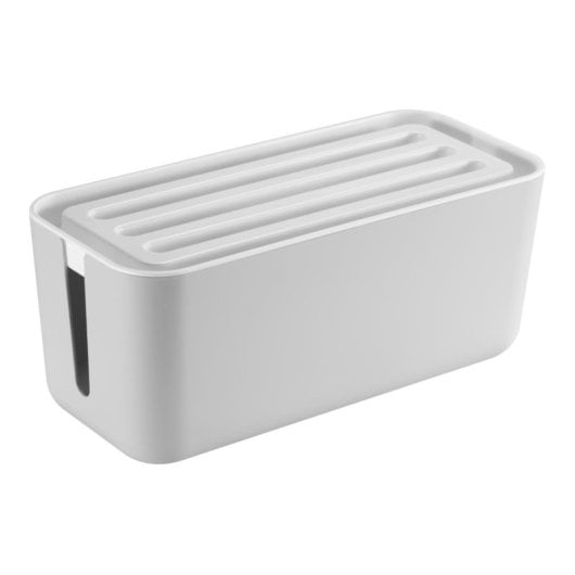 Caja organizadora de cables Ewent EW1569 ABS soporte tabletas ventilación 30,7x13,5x13cm blanca