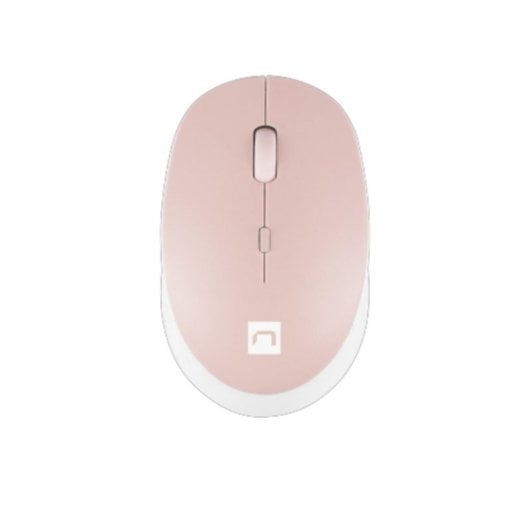 Maus NATEC Harrier 2 kabellos Bluetooth 1600 DPI rosa weiß