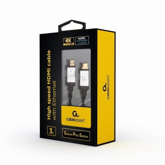 Cable HDMI Gembird CCB-HDMIL-3M 3m UHD 4K 60Hz Macho a Macho Gris