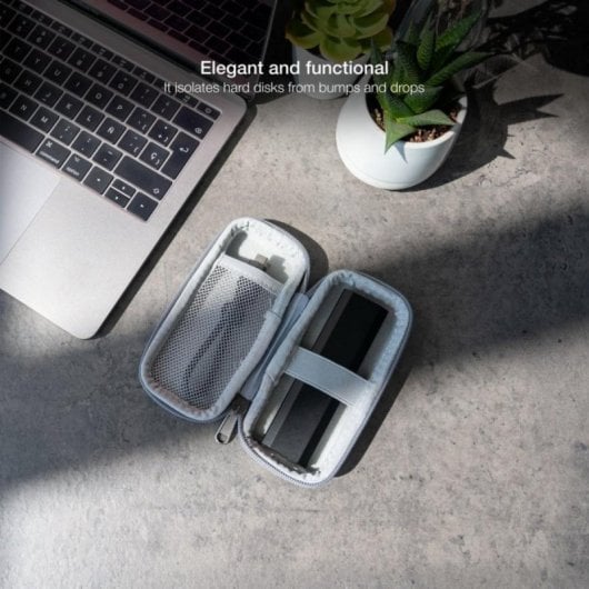 Estuche Protector TooQ TQBC-M201G Material Rígido Gris Cremallera para SSD M.2 122x40x26mm