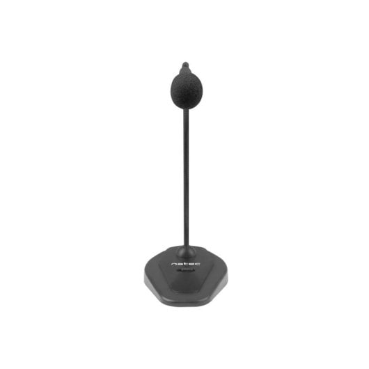 Micrófono Natec Giraffe 2 jack 3.5 mm omnidireccional negro con base estable