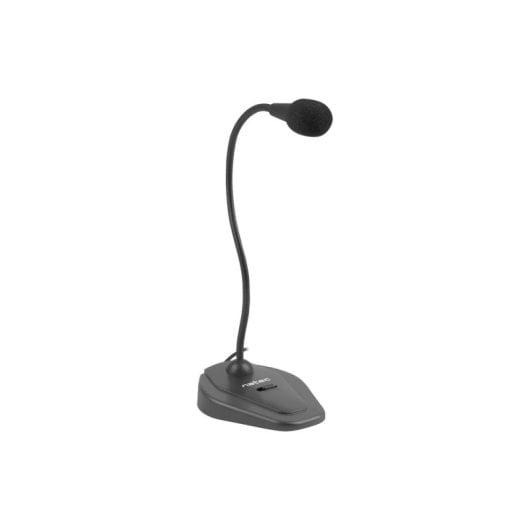 Micrófono Natec Giraffe 2 jack 3.5 mm omnidireccional negro con base estable