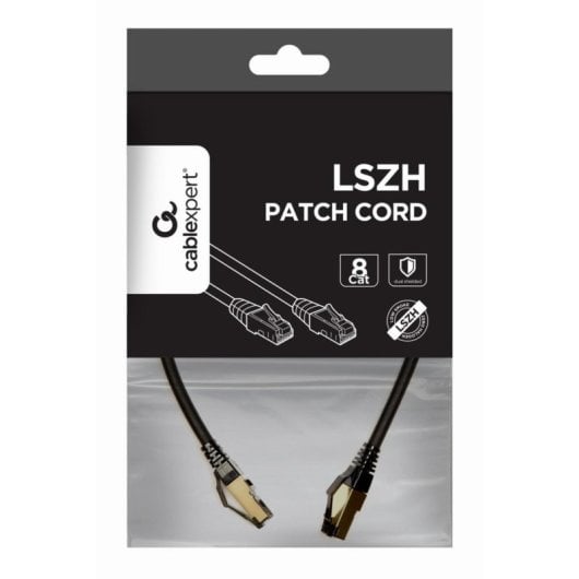 Cavo Gembird PP8-LSZHCU-BK-0.5M Cat8 S/FTP RJ-45 Nero 0,5m