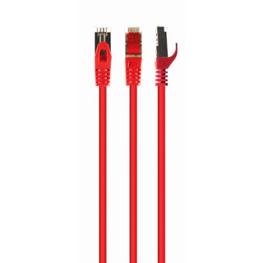 Cable de red Gembird PP6A-LSZHCU-R-2M Cat6a S/FTP 2m blindaje foil oro rojo LSZH