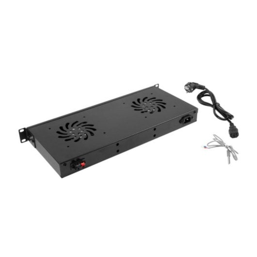 Panel Lanberg AK-1502-B 2 Ventiladores Integrados 2,93 kg Negro Corriente Alterna