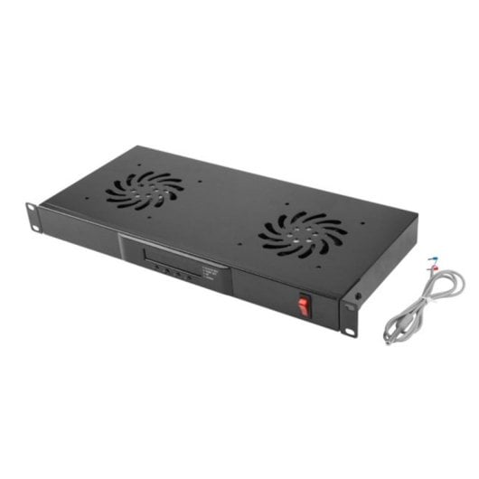 Panel Lanberg AK-1502-B 2 Ventiladores Integrados 2,93 kg Negro Corriente Alterna