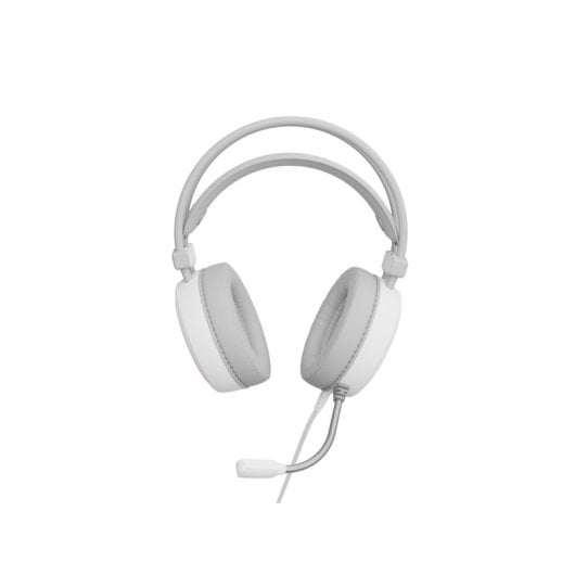 Auriculares Genesis con cable, micrófono, iluminación RGB y drivers 50mm en blanco