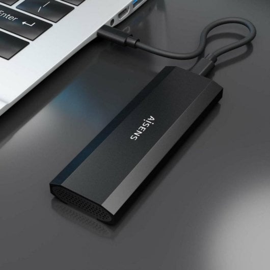 Caja Externa SSD M.2 NVMe Aisens ASM2-028B USB 3.2 Gen2 Aluminio Sin Tornillos Negra