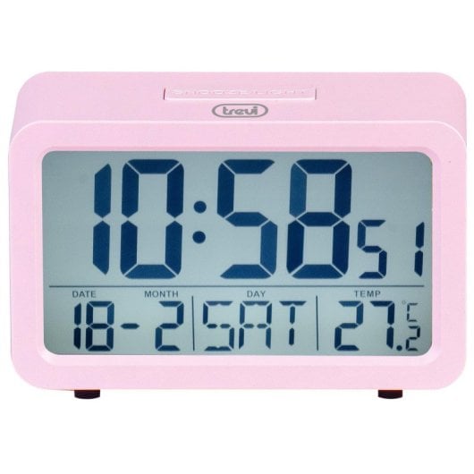 Réveil numérique Trevi SLD 3P60 Rectangulaire Rosa AA 103 mm