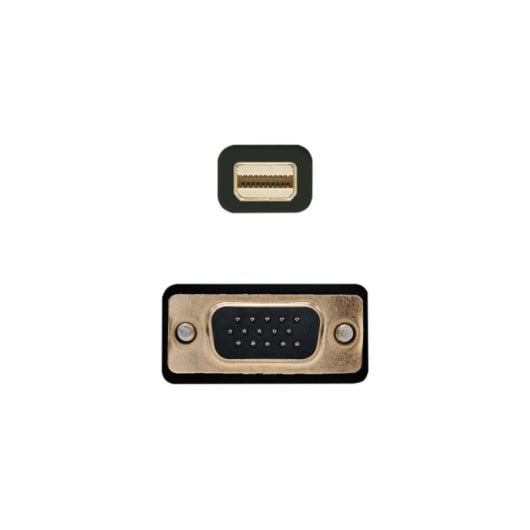 Kabel Konverter Mini DisplayPort zu VGA AISENS A125-0362 2m Schwarz Gold