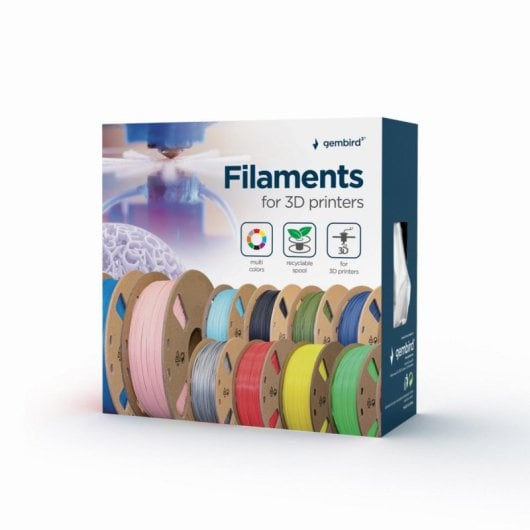 Filamento 3D Gembird 3DP-PLA1.75GE-01-W PLA 1.75mm Blanco 330g Compatible Universal