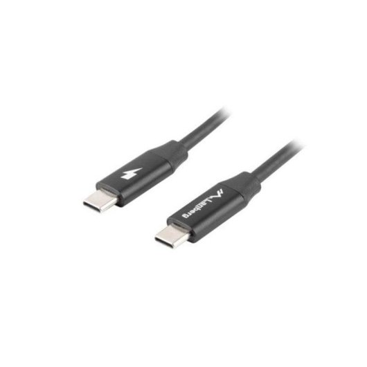 USB-C Kabel Lanberg CA-CMCM-40CU-0010-BK 1m Schwarz vergoldete Kontakte
