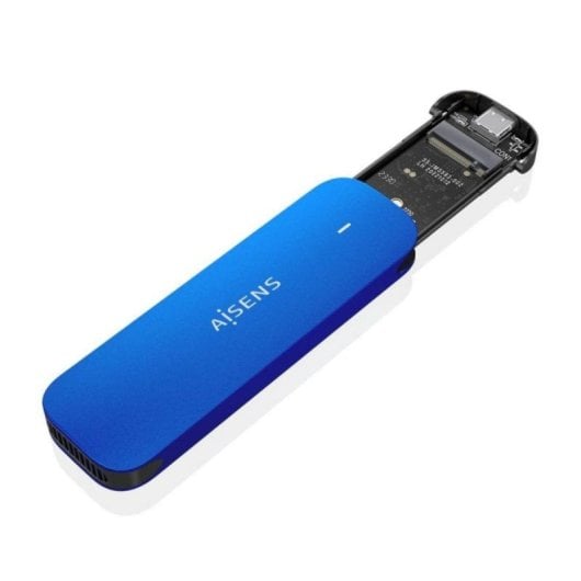 Caja externa SSD M.2 NVMe AISENS ASM2-026BLU USB 3.2 Gen2 Aluminio Sin Tornillos Azul