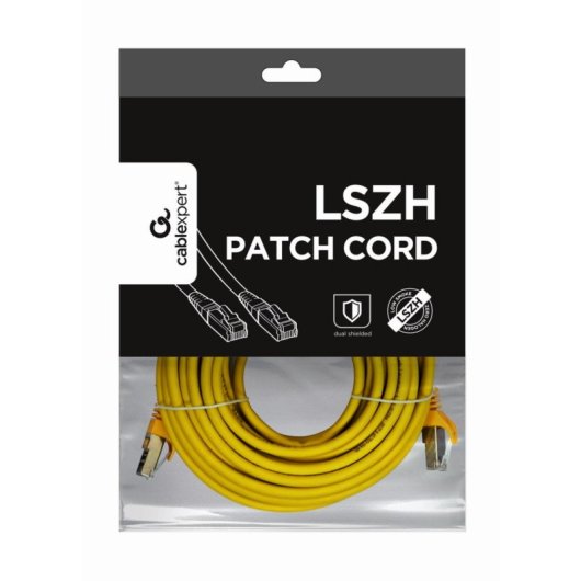 Cabo de Rede Gembird PP6A-LSZHCU-Y-10M Cat6a S/FTP RJ-45 Amarelo 10m Cabo de Rede Gembird PP6A-LSZHCU-Y-10M Cat6a S/FTP RJ-45 Amarelo 10m