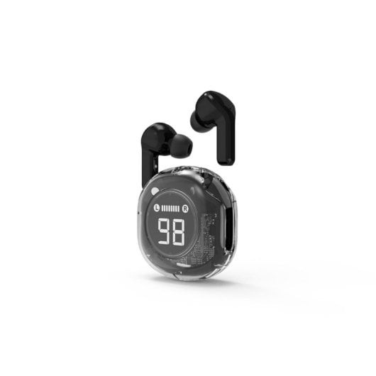 Auriculares Gembird inalámbricos bluetooth transparentes com indicador LCD e silêncio automático