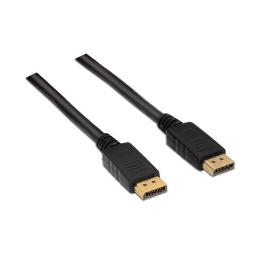 Cable DisplayPort AISENS A124-0130 3m 4K@60Hz DP Macho Blindaje Oro Cobre OFC Negro