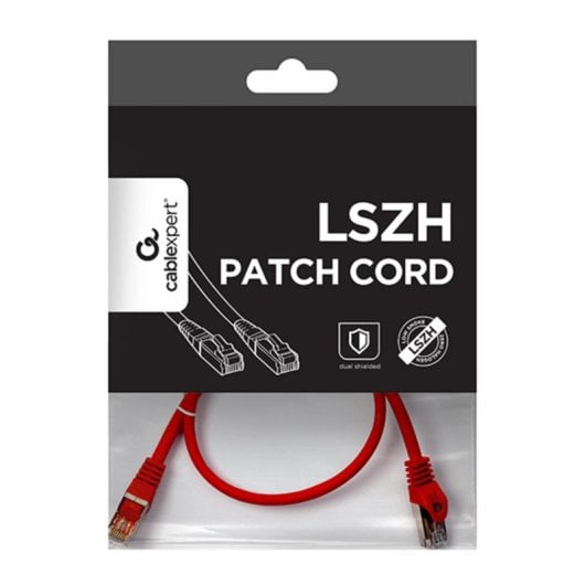 Cavo Gembird PP6A-LSZHCU-R-0.5M Cat6a S/FTP RJ-45 Rosso 0,5m Cavo di Rete