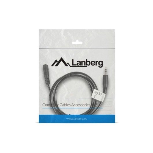 Audiokabel Lanberg CA-MJFJ-10CC-0015-BK Jack 3,5mm Stecker an Stecker 1,5 m schwarz