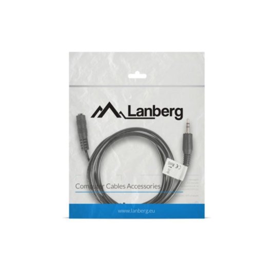 Audiokabel Lanberg CA-MJFJ-10CC-0015-BK Jack 3,5mm Stecker an Stecker 1,5 m schwarz