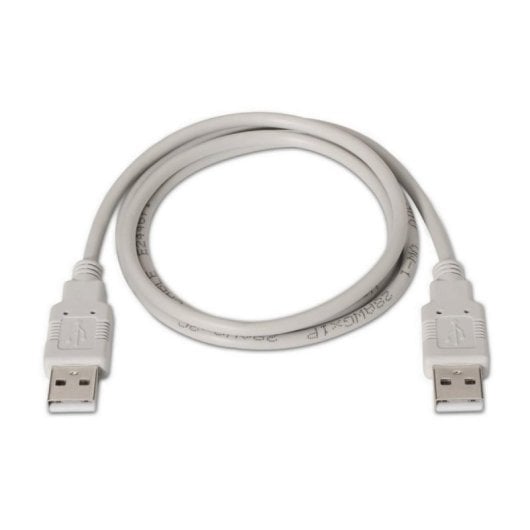Câble USB 2.0 Aisens A101-0021 1m A Macho à A Macho Beige 60Mbps 2.5W