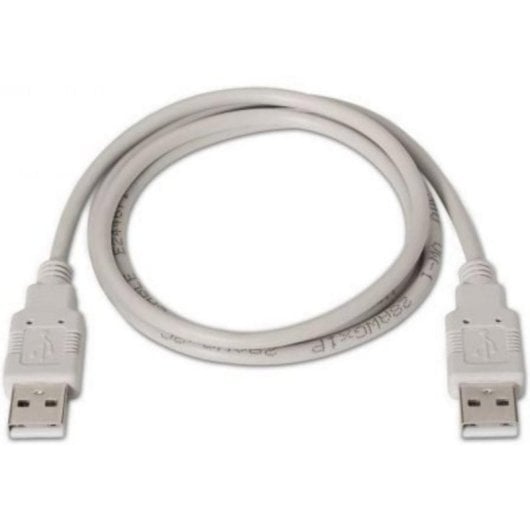 Câble USB 2.0 Aisens A101-0021 1m A Macho à A Macho Beige 60Mbps 2.5W
