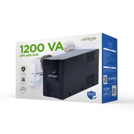 Sai Gembird 1,2 kVA Bateria de Chumbo Ácido 7 Ah 4 Saídas AC Preto