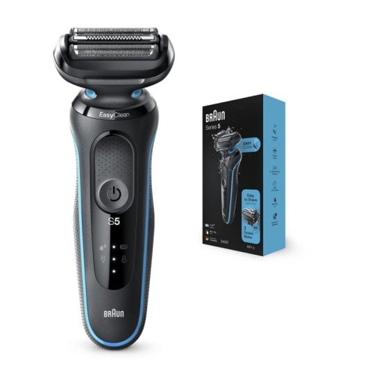 Rasierer Braun Series 5 50-M1000s Akku Li-Ion Schwarz Blau LED