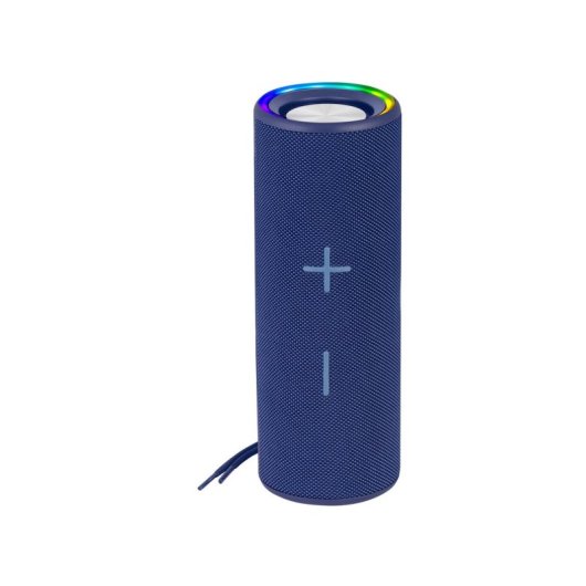 Altavoces Trevi Portátiles Estéreo Inalámbricos 20W USB-C Azul Cilíndricos MicroSD