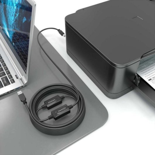USB Verlängerungskabel AISENS A101-0906 15m Schwarz USB 2.0 mit Doppelverstärker USB Verlängerungskabel AISENS A101-0906 15m Schwarz USB 2.0 mit Doppelverstärker