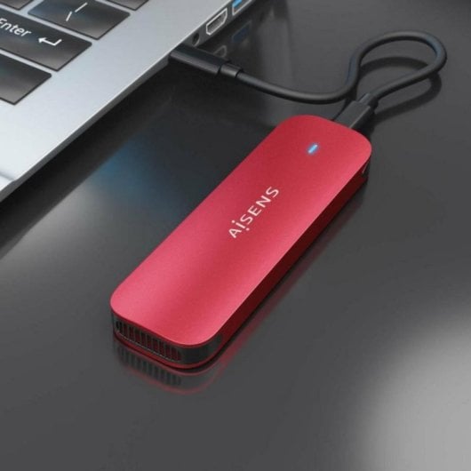 Caja Externa AISENS ASM2-027RED USB 3.2 Gen2 10Gbps Aluminium Rojo