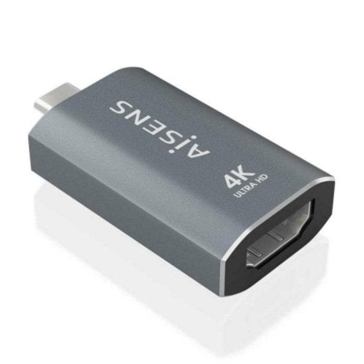 Adaptateur Aisens A109-0862 USB-C Mâle vers HDMI Femelle 4K à 60Hz Aluminium Gris