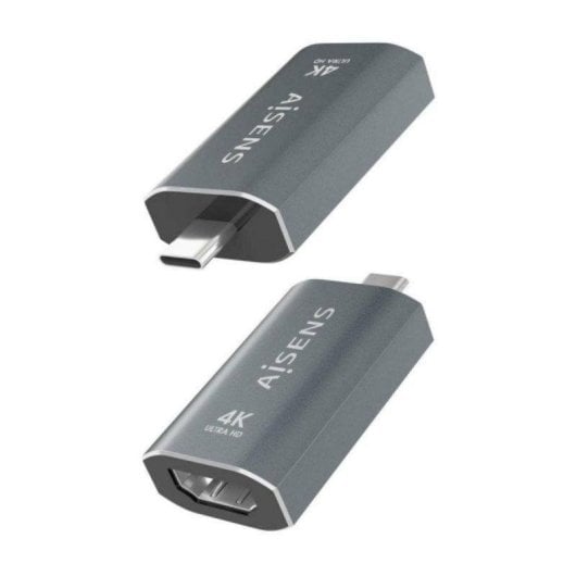 Adaptateur Aisens A109-0862 USB-C Mâle vers HDMI Femelle 4K à 60Hz Aluminium Gris