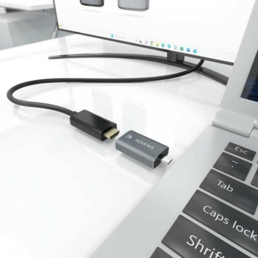 Adaptador AISENS A109-0862 USB-C a HDMI 4K@60Hz Alumínio Cinzento
