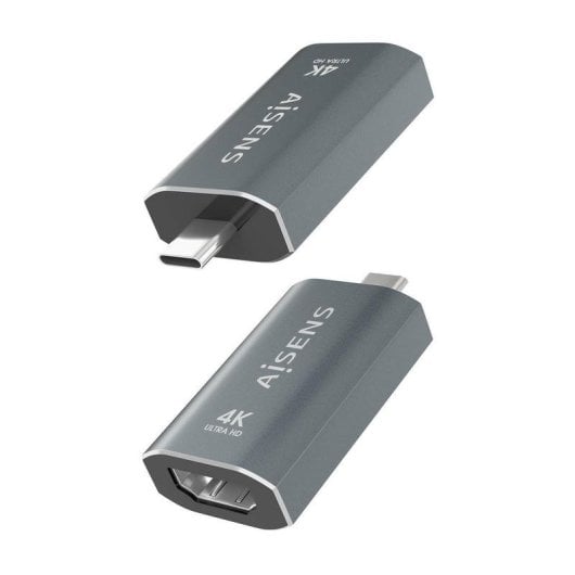 Adaptateur Aisens A109-0862 USB-C Mâle vers HDMI Femelle 4K à 60Hz Aluminium Gris