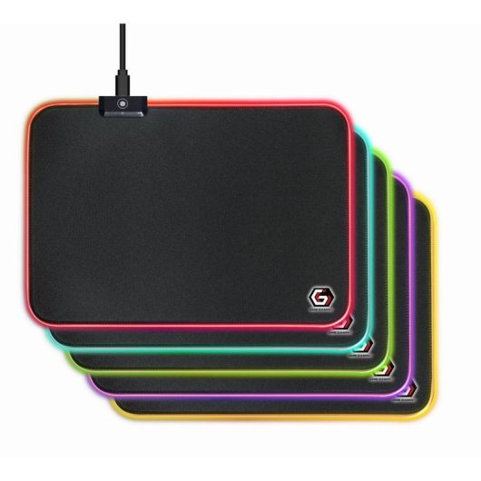 Alfombrilla de ratón Gembird MP-GAMELED-M RGB 10 efectos tela base antideslizante USB