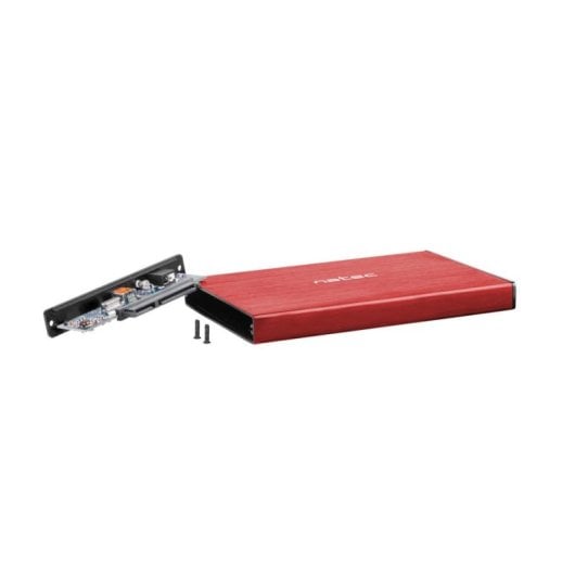 Box HDD/SSD Natec Rhino GO 2.5" Alluminio Rosso MicroUSB SATA III